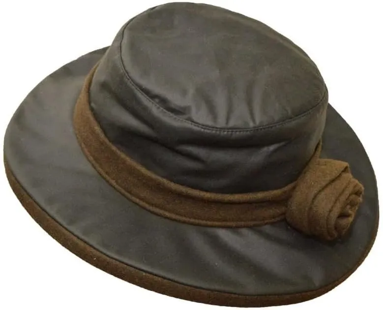 Walker and Hawkes - Ladies Wax Windsor Rose Hat w/Flower Detail