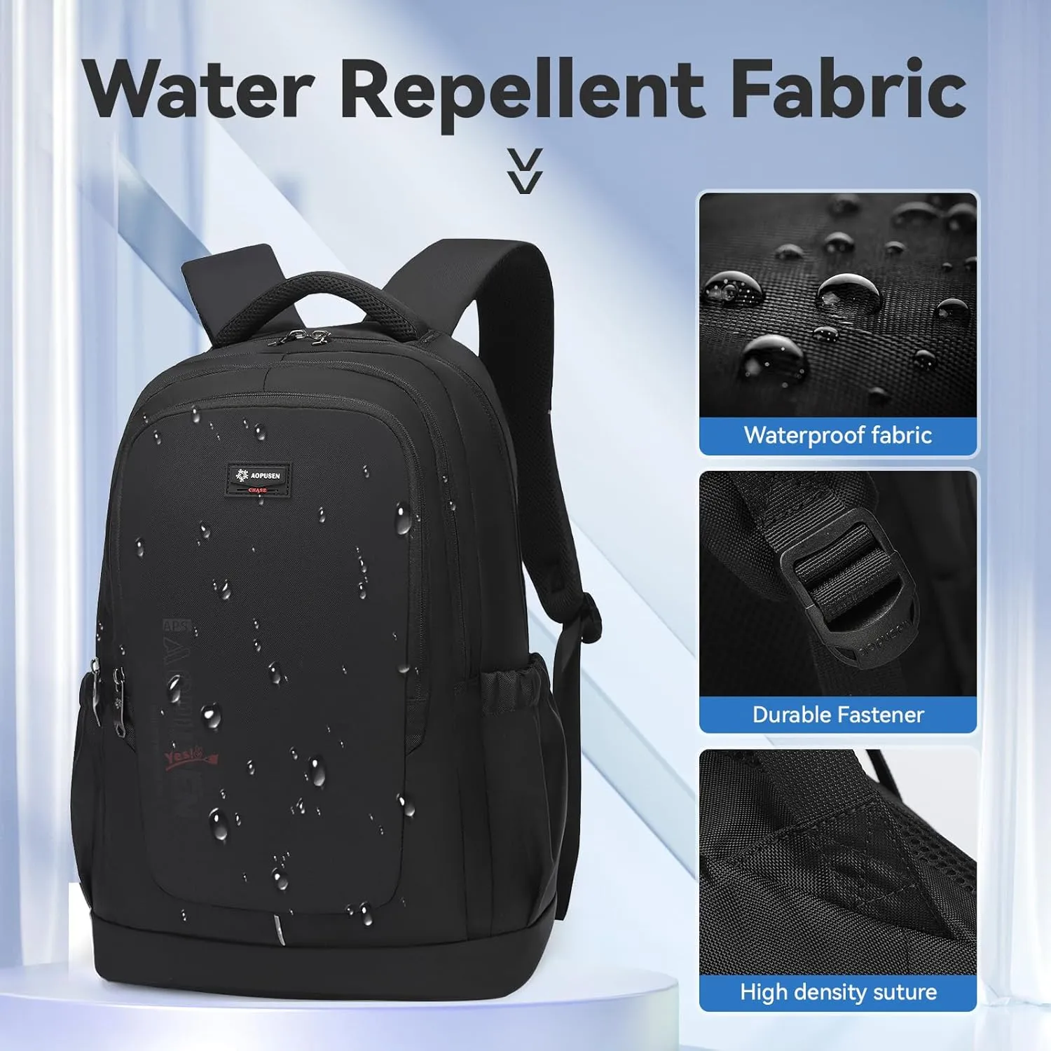 Water Resistant Laptop Backpack for Men and Women, Lightweight Casual Daypack with Multiple Compartments for Commuting, Travel, or Daily Use