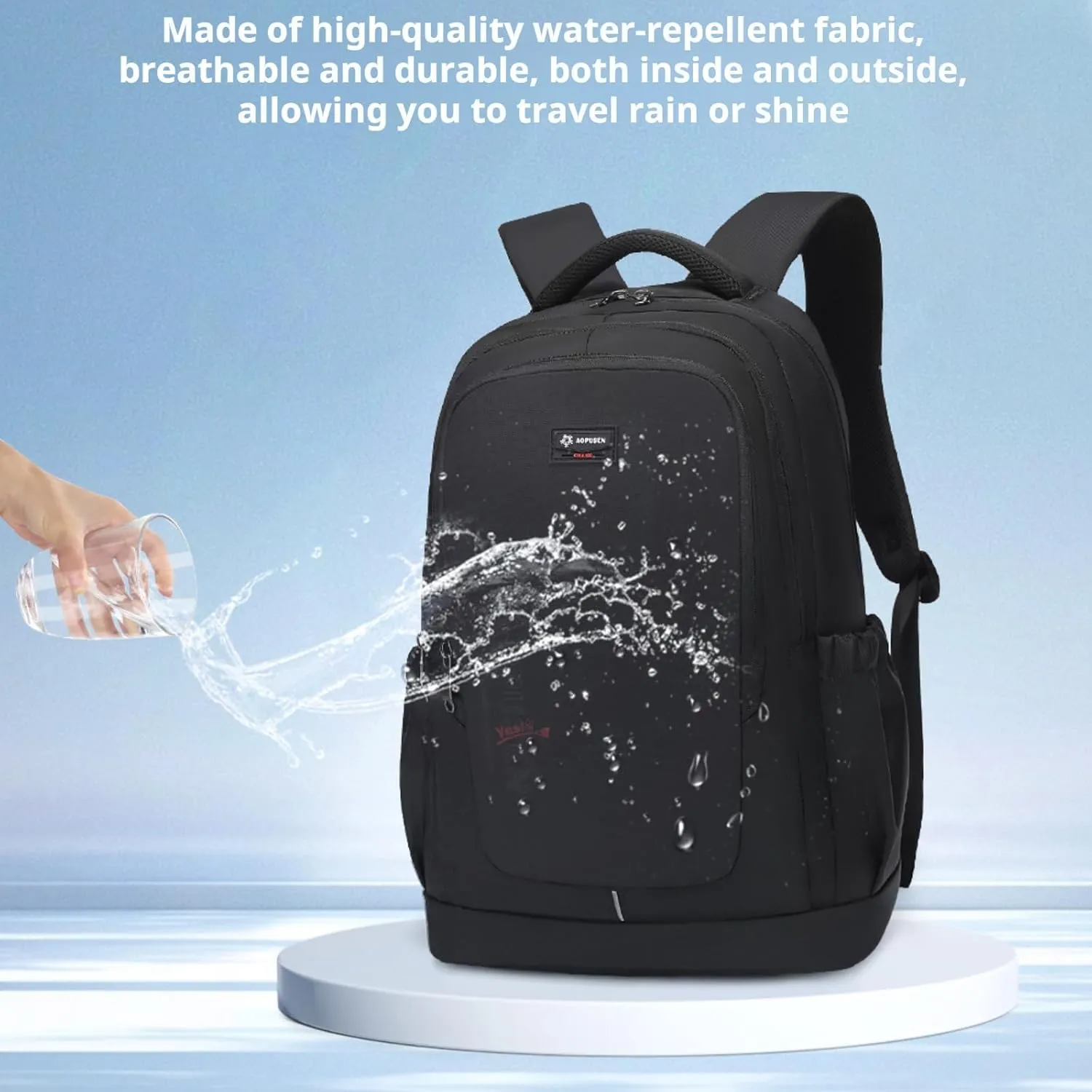 Water Resistant Laptop Backpack for Men and Women, Lightweight Casual Daypack with Multiple Compartments for Commuting, Travel, or Daily Use