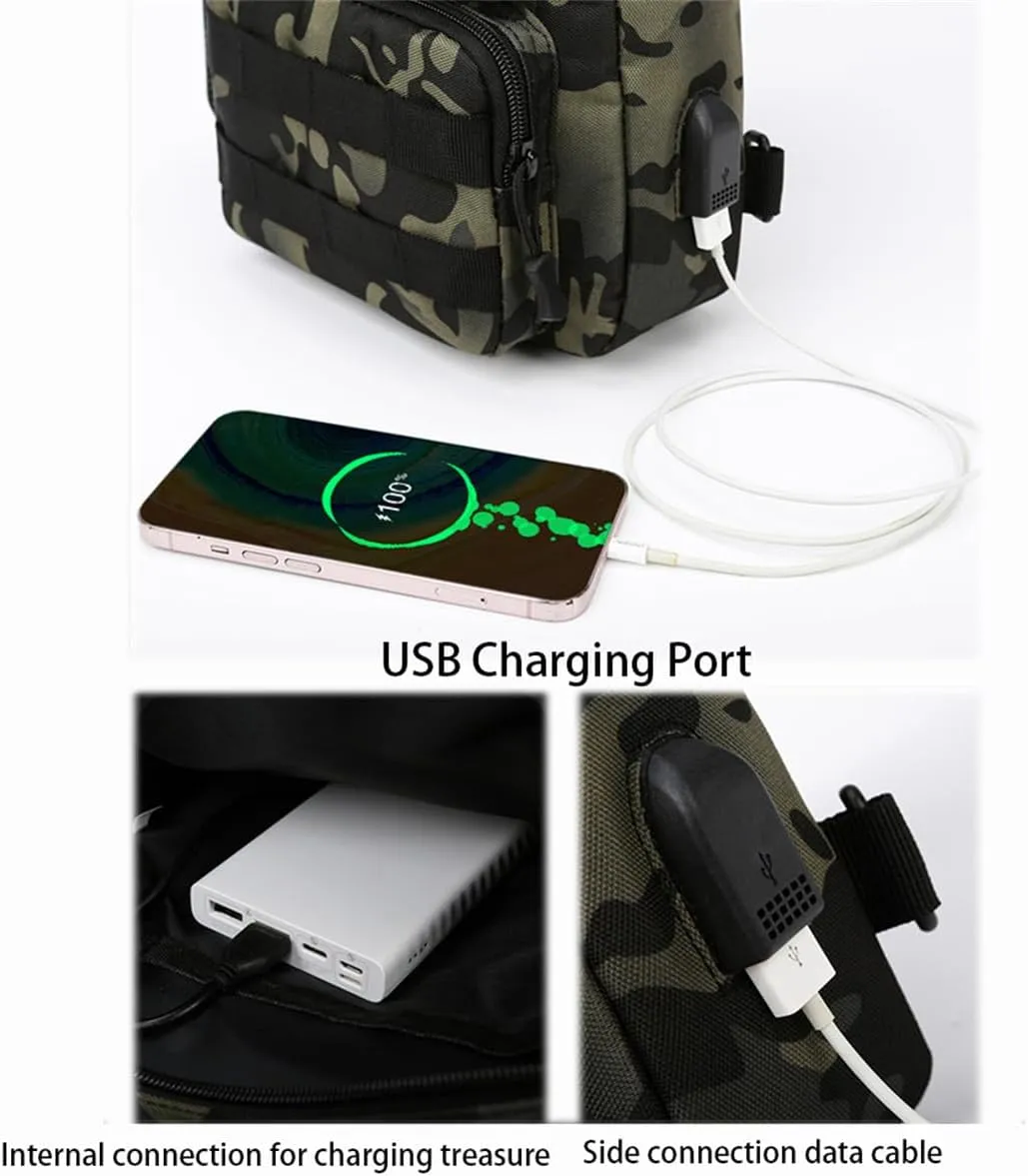 Waterproof Fly Fishing Sling Pack, Waterproof Fishing Tackle Bag Backpack Oxford Cloth Chest Shoulder (Scorpion)