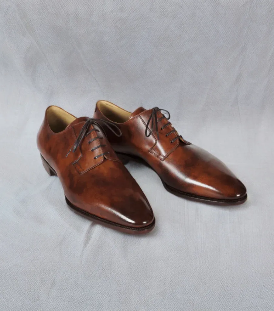 Whole-cut patina derby