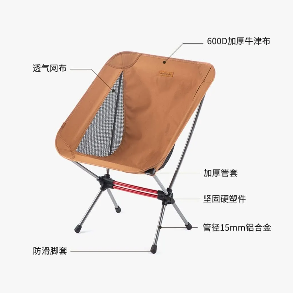 Widened Outdoor Folding Chair Portable Leisure Sketching Beach Camping Fishing Moon Chair (Rosso 70.55437cm) (Rosso 70.55437cm)