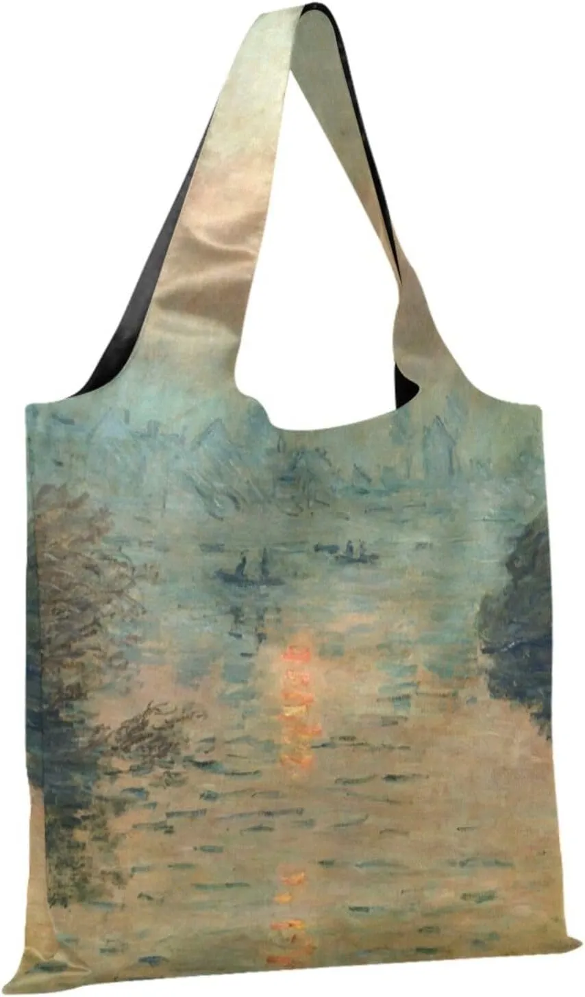 WIHVE Reusable Grocery Bag Foldable Shopping Tote Bag with Storage Pouch