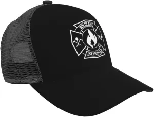 Wildland Firefighter Maltese Cross Mesh Baseball Cap Adjustable Twill Mesh Trucker Hat