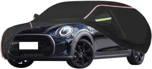 WOLWES Car Cover Are Suitable For Mini Cooper D/S/SD/John Cooper Works/One/One D Countryman All-weather Windproof, Snowproof, Rainproof, UV-protected And Breathable All-season Universal With Side Door