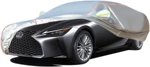 WOLWES Car Covers are Suitable for Lexus is 300 2001-2024 All-Weather Windproof, Snowproof, Rainproof, UV-Protected and Breathable All-Season Universal with Side Door Zip Oxford Cloth Car Covers (Col