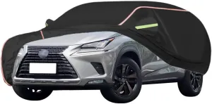 WOLWES Car Covers are Suitable for Lexus NX 300 2018-2021 All-Weather Windproof, Snowproof, Rainproof, UV-Protected and Breathable All-Season Universal with Side Door Zip Oxford Cloth Car Covers (Col