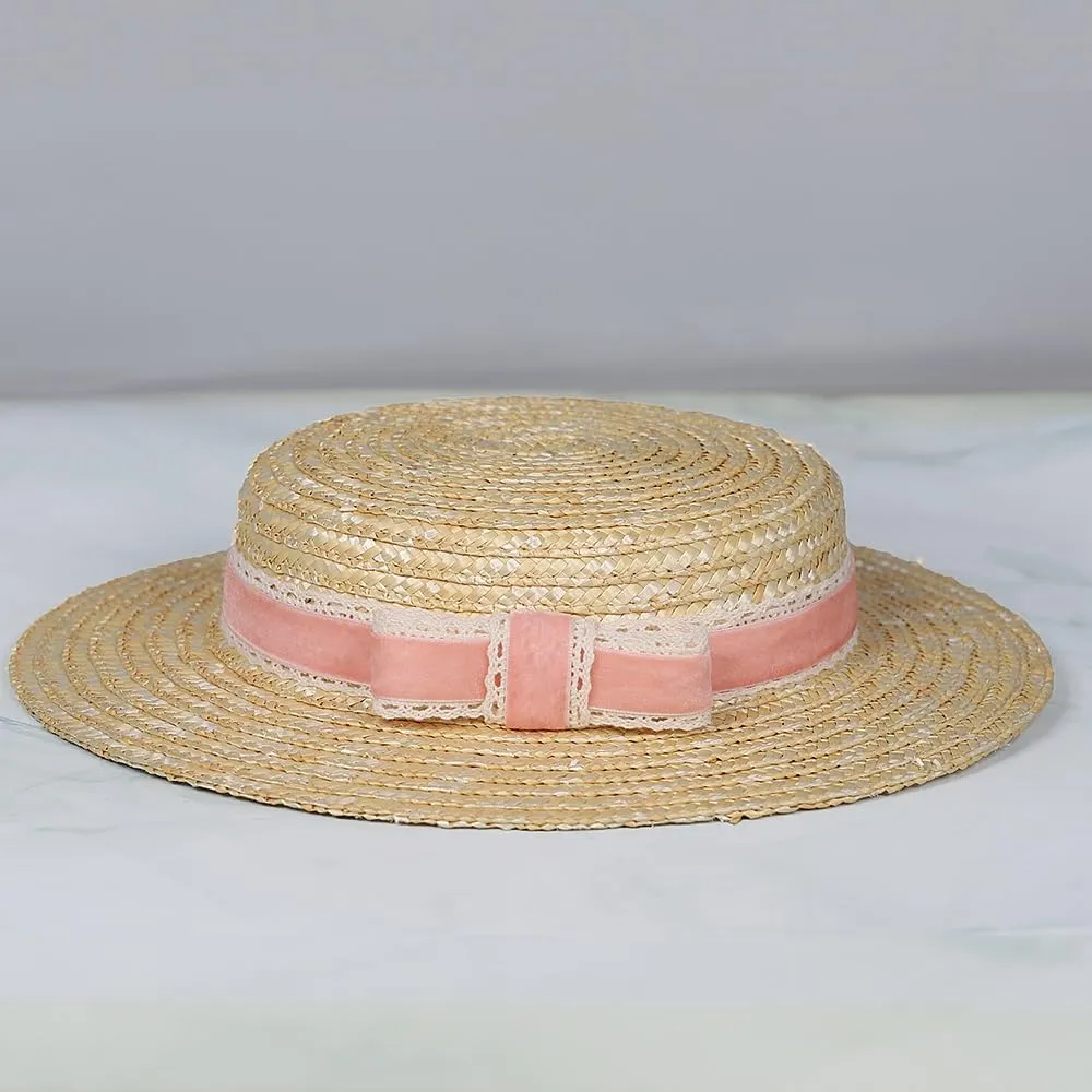 Women Bowknot Straw Hat Summer Fedoras Boater Summer Beach Sun Hat Cowgirl Fishing Hat Jazz Hat