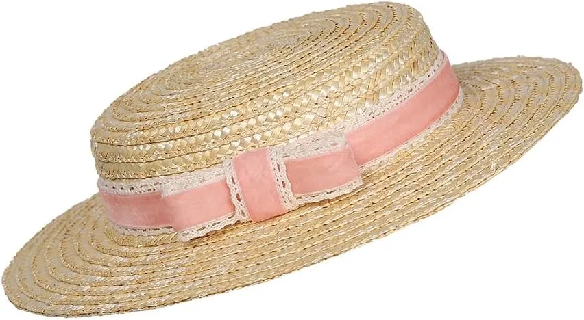 Women Bowknot Straw Hat Summer Fedoras Boater Summer Beach Sun Hat Cowgirl Fishing Hat Jazz Hat