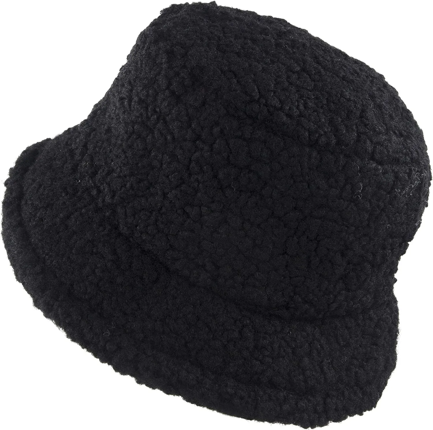 Women Winter Bucket Hat Warm Hats Cloche Faux Fur Fisherman Cap