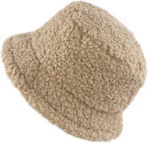Women Winter Bucket Hat Warm Hats Cloche Faux Fur Fisherman Cap