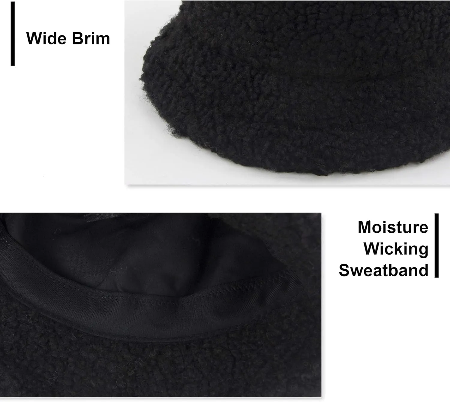 Women Winter Bucket Hat Warm Hats Cloche Faux Fur Fisherman Cap