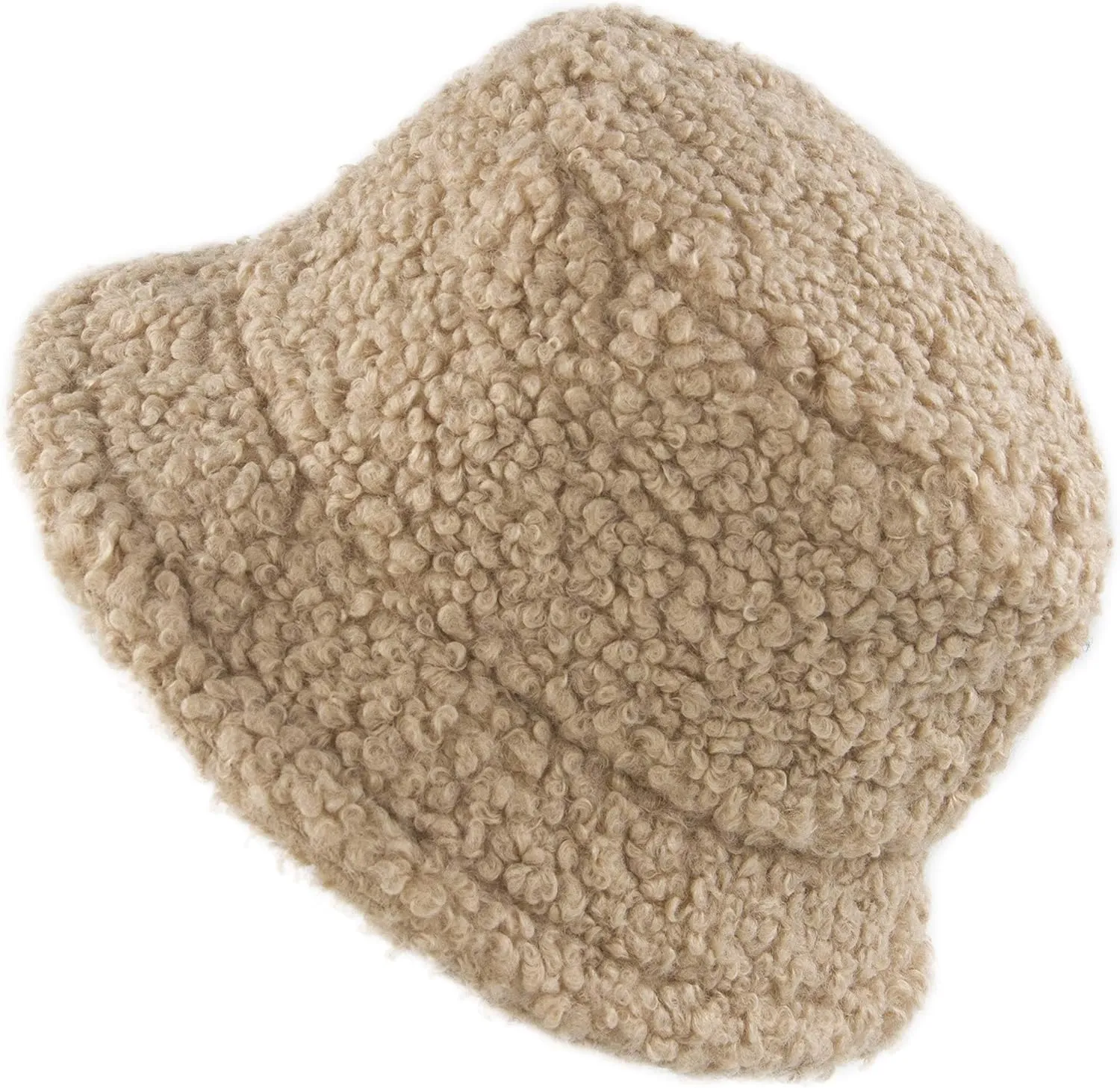 Women Winter Bucket Hat Warm Hats Cloche Faux Fur Fisherman Cap