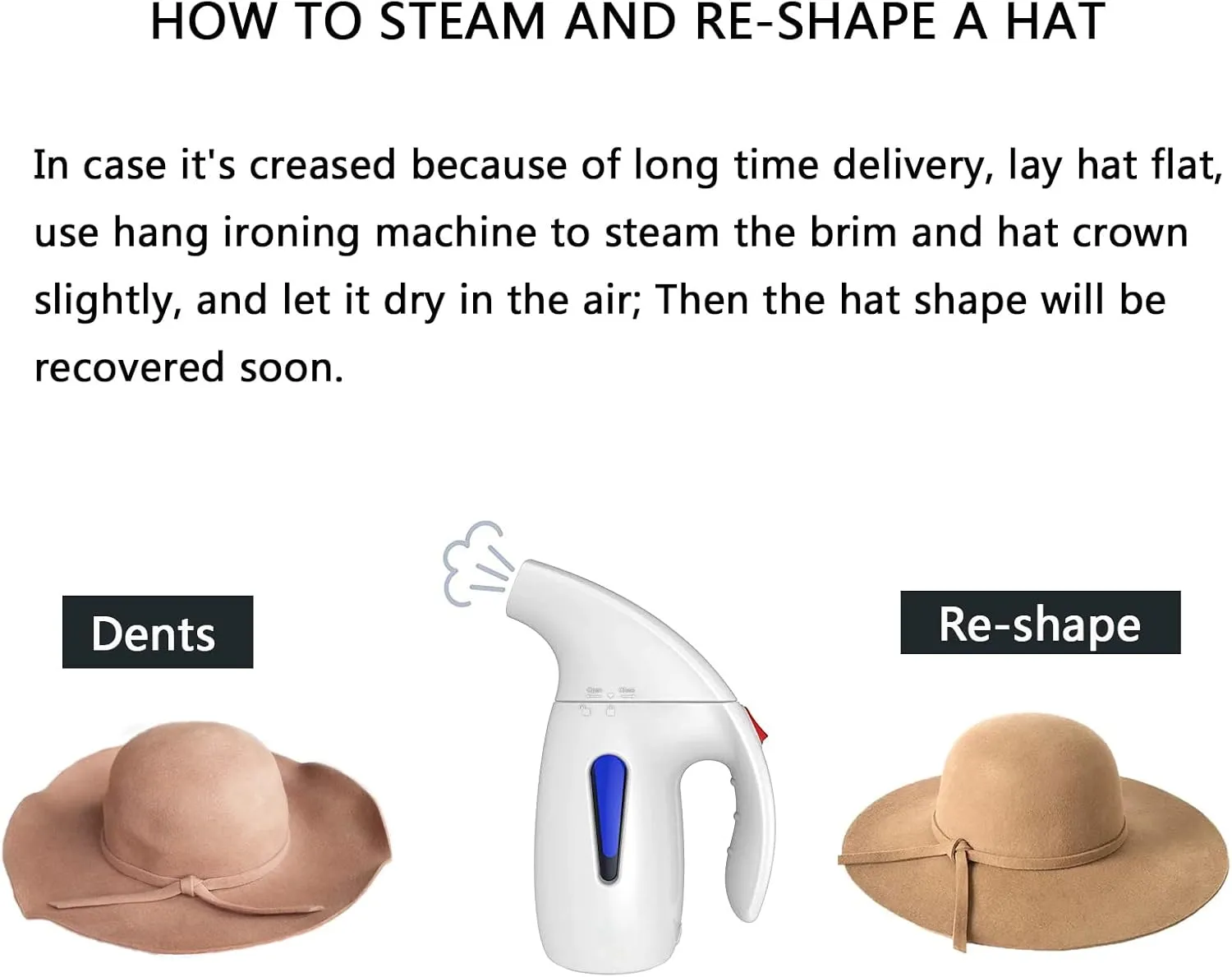 Women's 100% Wool Foldable Wide Brim Retro Fedora Floppy Felt Bowler Hat