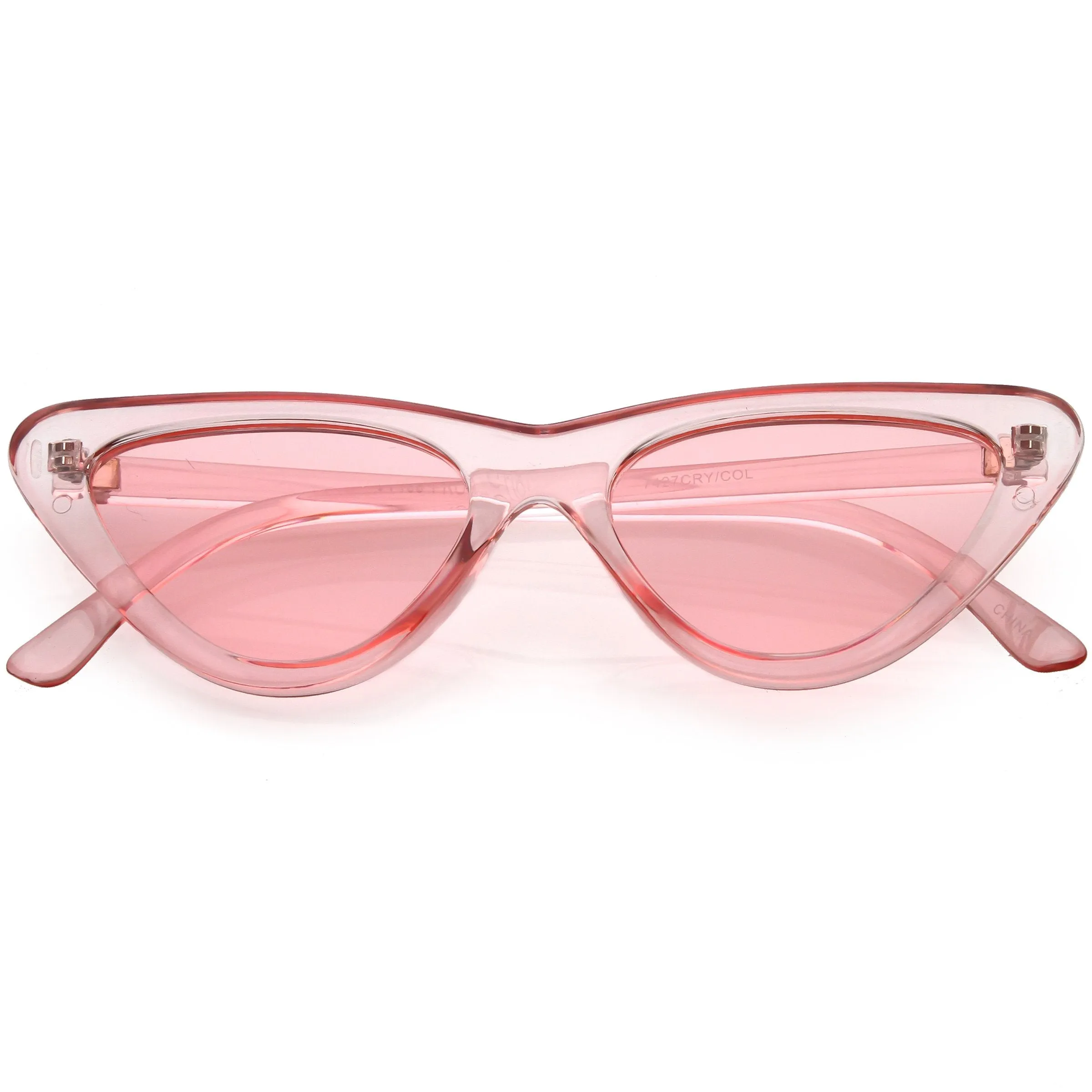 Women's Colorful Retro Indie Festival Thin Cat Eye Sunglasses C560