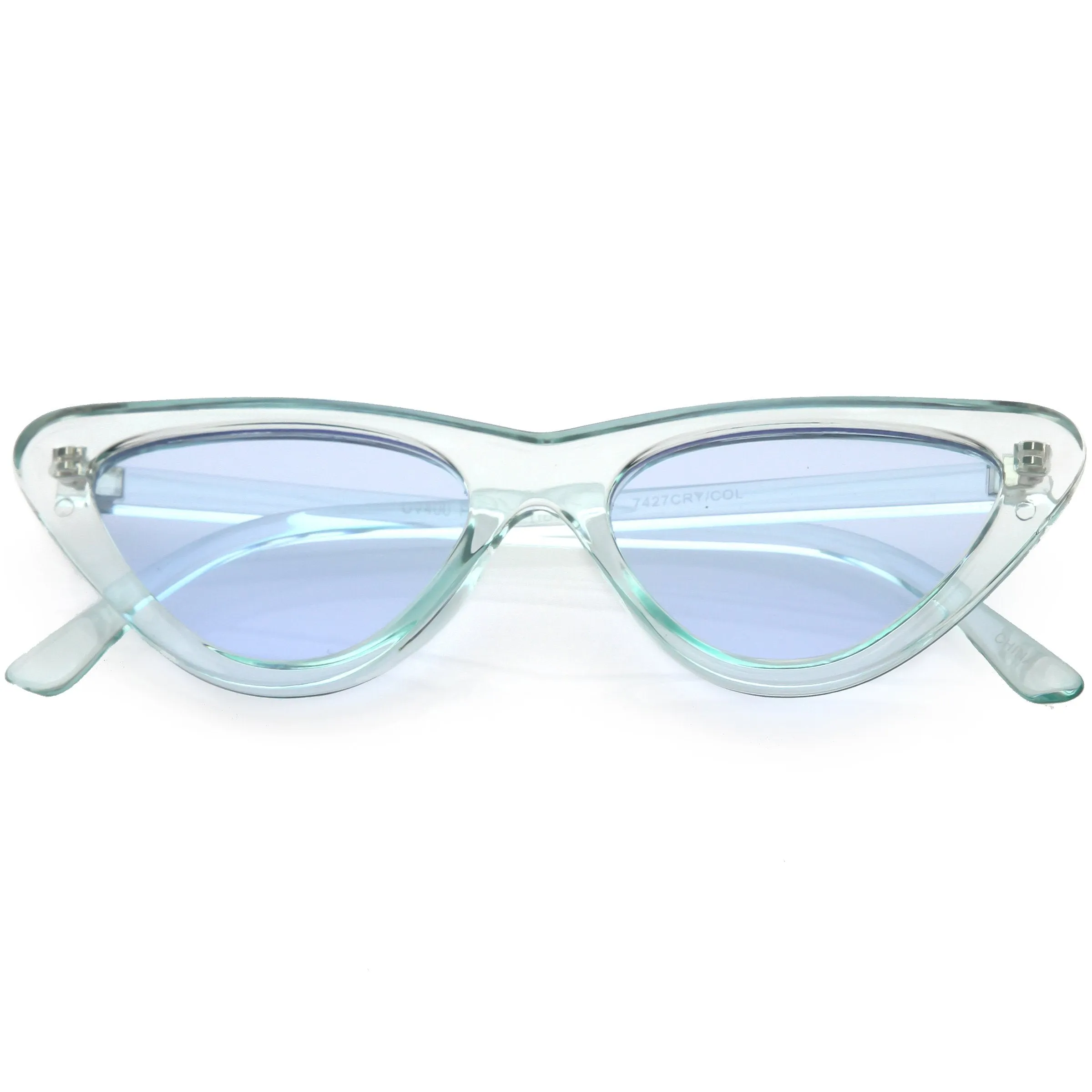 Women's Colorful Retro Indie Festival Thin Cat Eye Sunglasses C560
