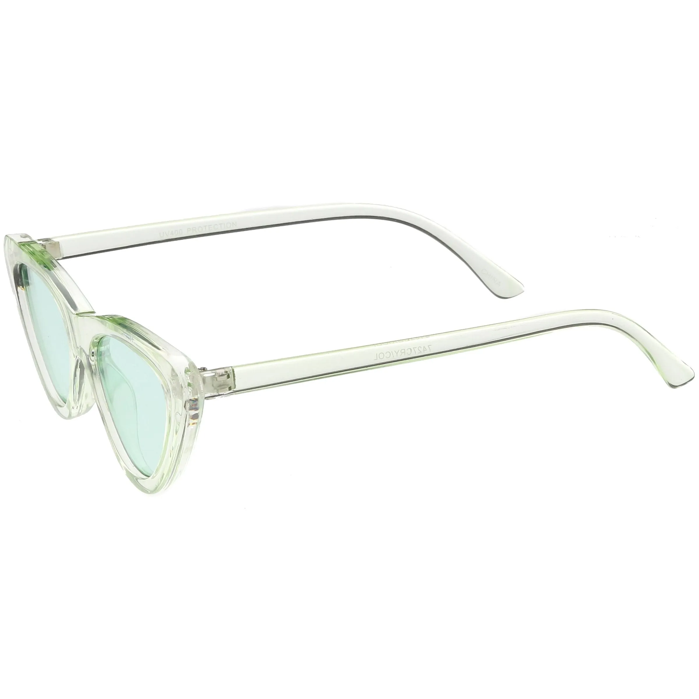 Women's Colorful Retro Indie Festival Thin Cat Eye Sunglasses C560