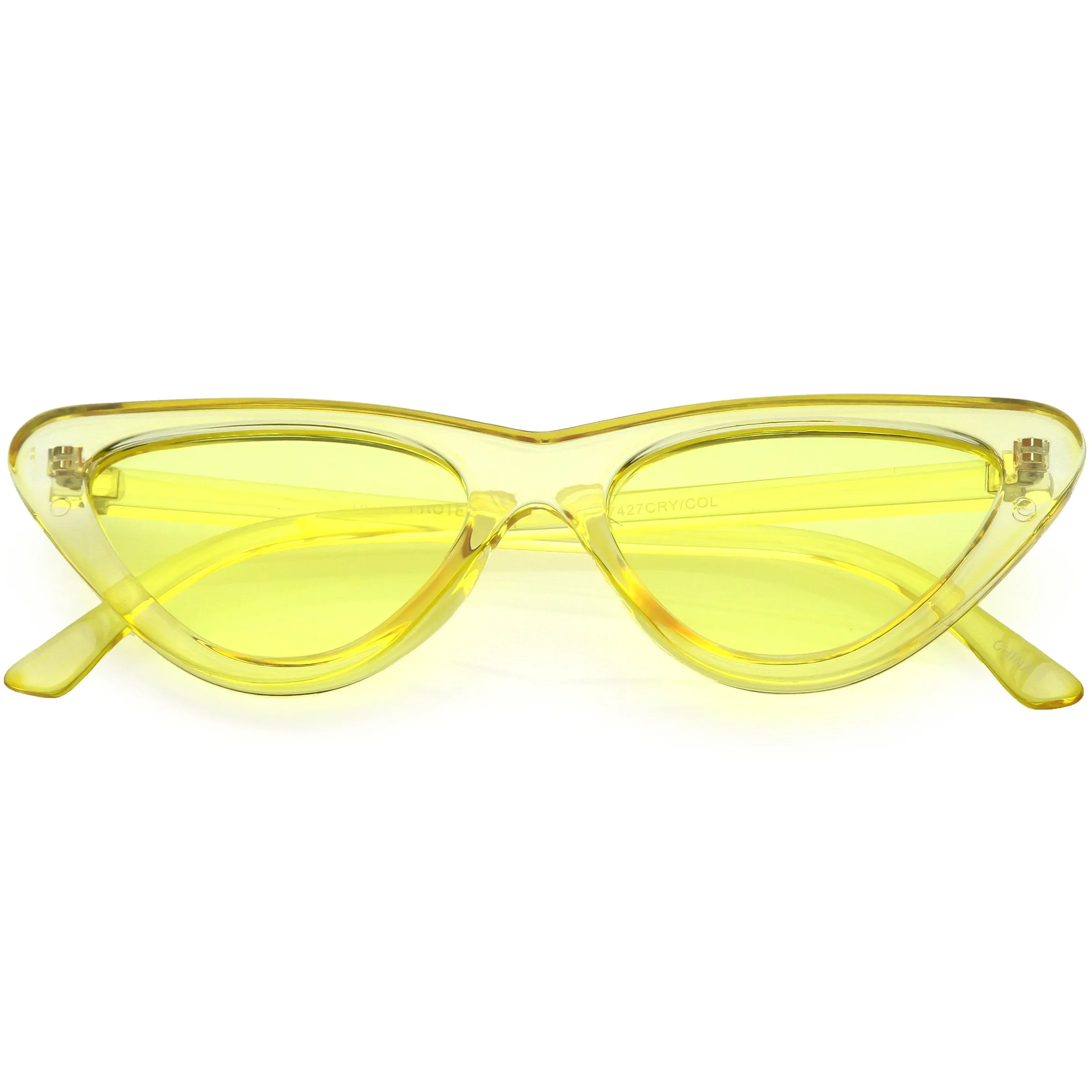 Women's Colorful Retro Indie Festival Thin Cat Eye Sunglasses C560