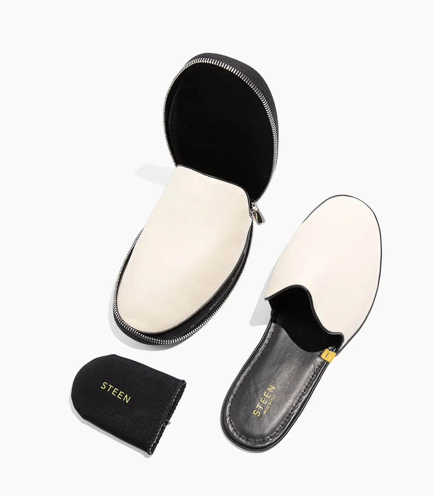Women’s Crocodile Embossed Leather Foldable Slippers