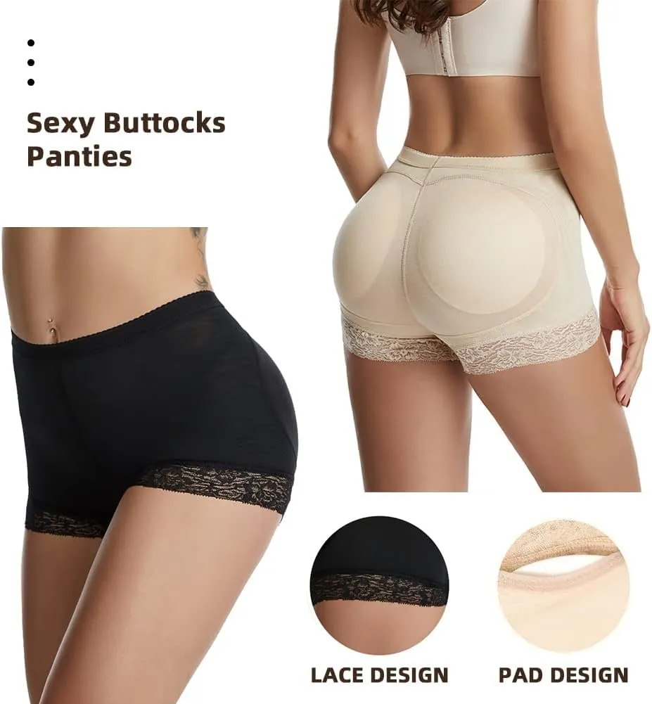 Womens Fake Buttock Briefs Butt Lifter Padded Control Panties Hip Enhancer Underwear Shapewear Boyshort