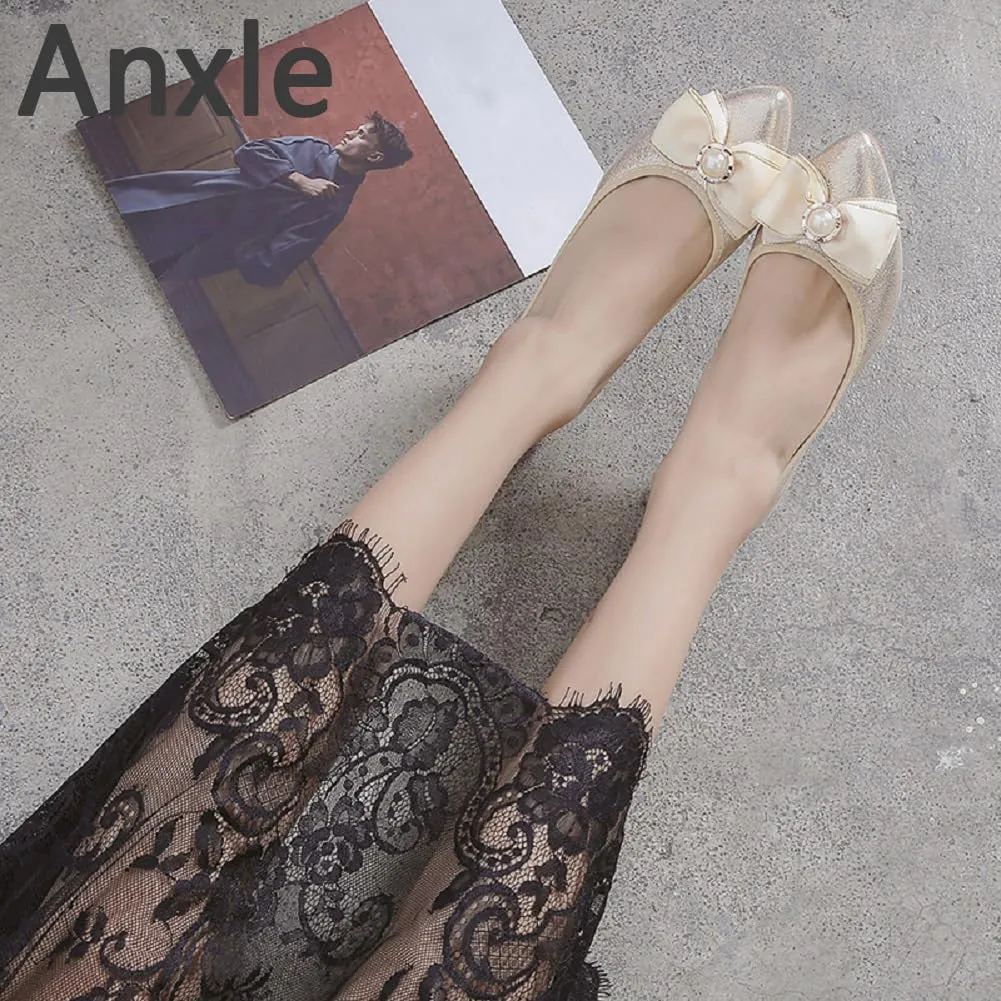 Womens Foldable Ballet Flats Bling Rhinestone Pointed Toe Comfort Slip On Walk Work Loafers Bridal Dress Shoes
