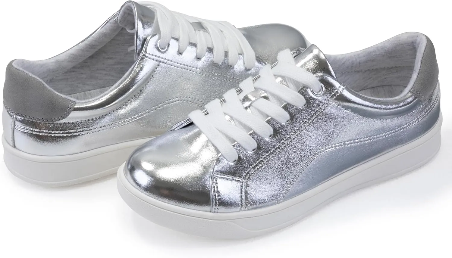 Women's Lace Up Trendy Sneaker Classic Fashion Low Top Walking Shoes