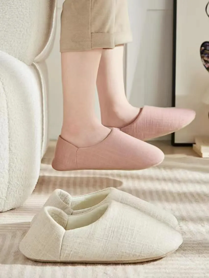 Women's Lightweight House Slippers with Heel Coverage Foldable Maternity Indoor Slippers Breathable Anti-Slip Bedroom Slippers for Travel Home Postpartum Everyday Comfort