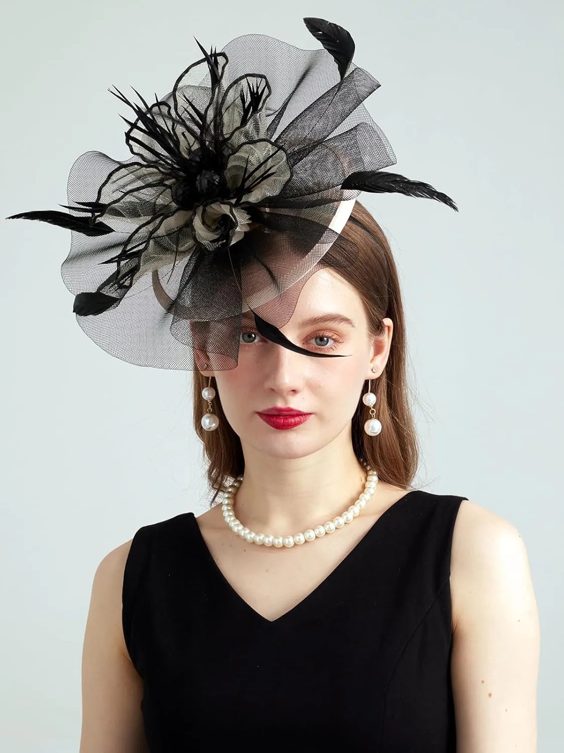 Women's Organza Church Kentucky Hat Fascinato Wedding Cocktail Tea Party Derby Hats Sun Hat