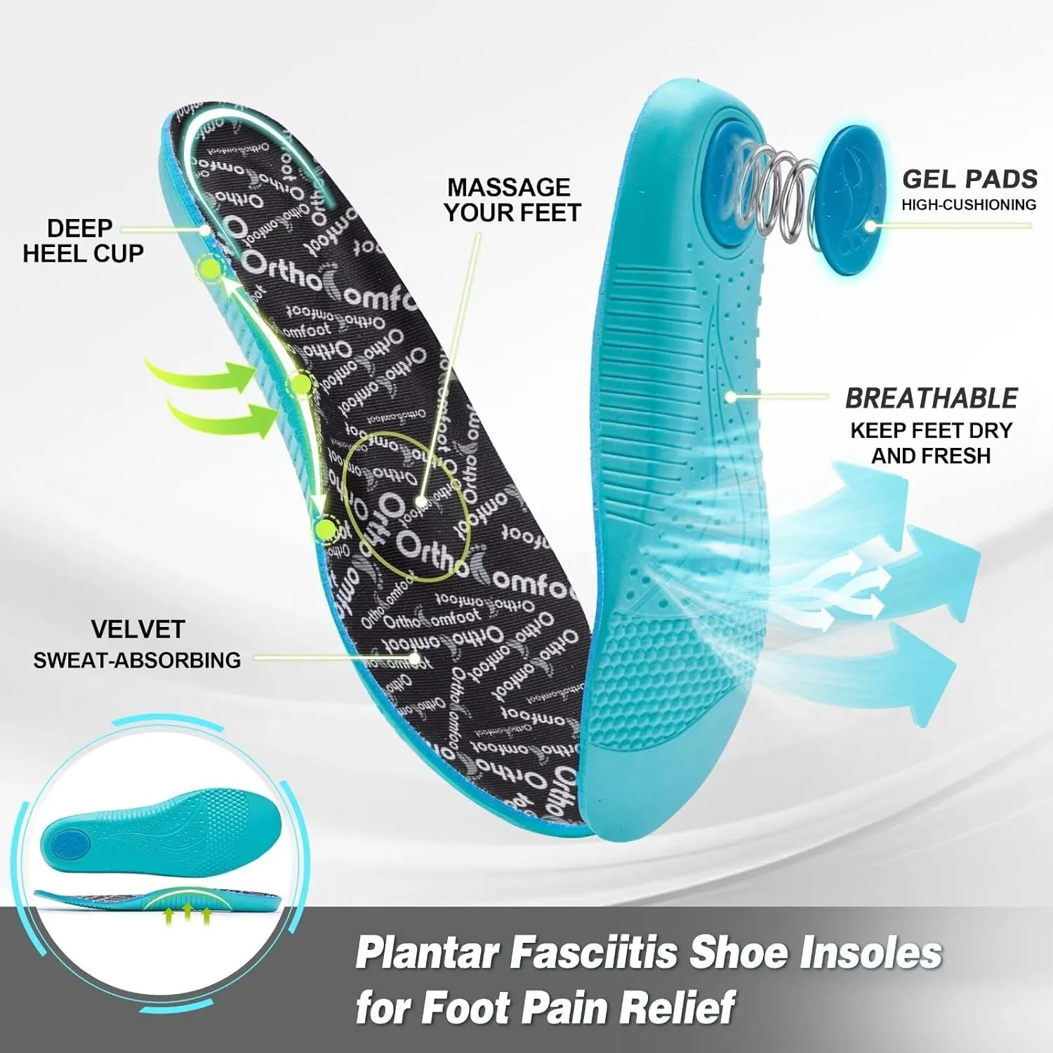 Women's Orthopedic Road Running Shoes: Comfortable Arch Support Plantar Fasciitis Sports Sneakers, Casual Orthotic High Arch Flat Feet Tennis Work Walking Shoes for Foot Heel and Pain Relief