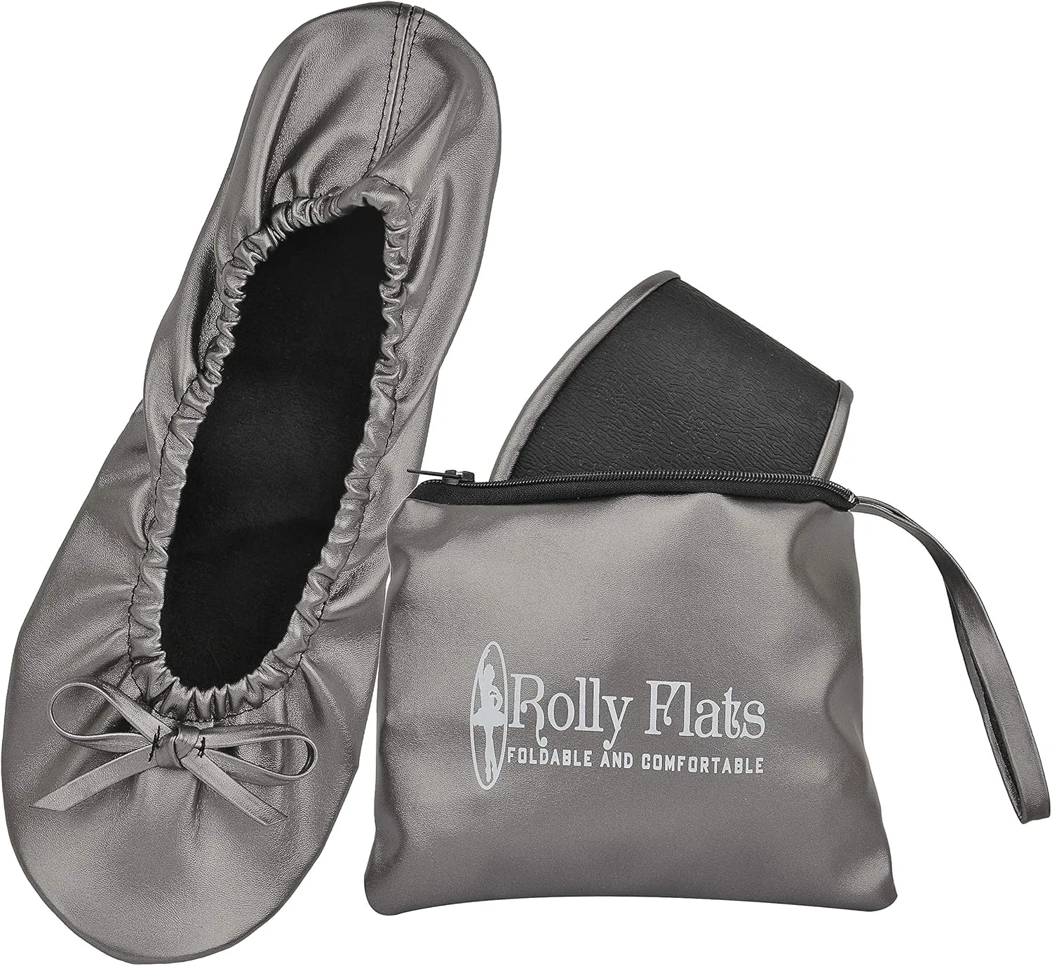 Women's Portable Foldable Ballet Flats Shoes Roll Up Slippers for Travel