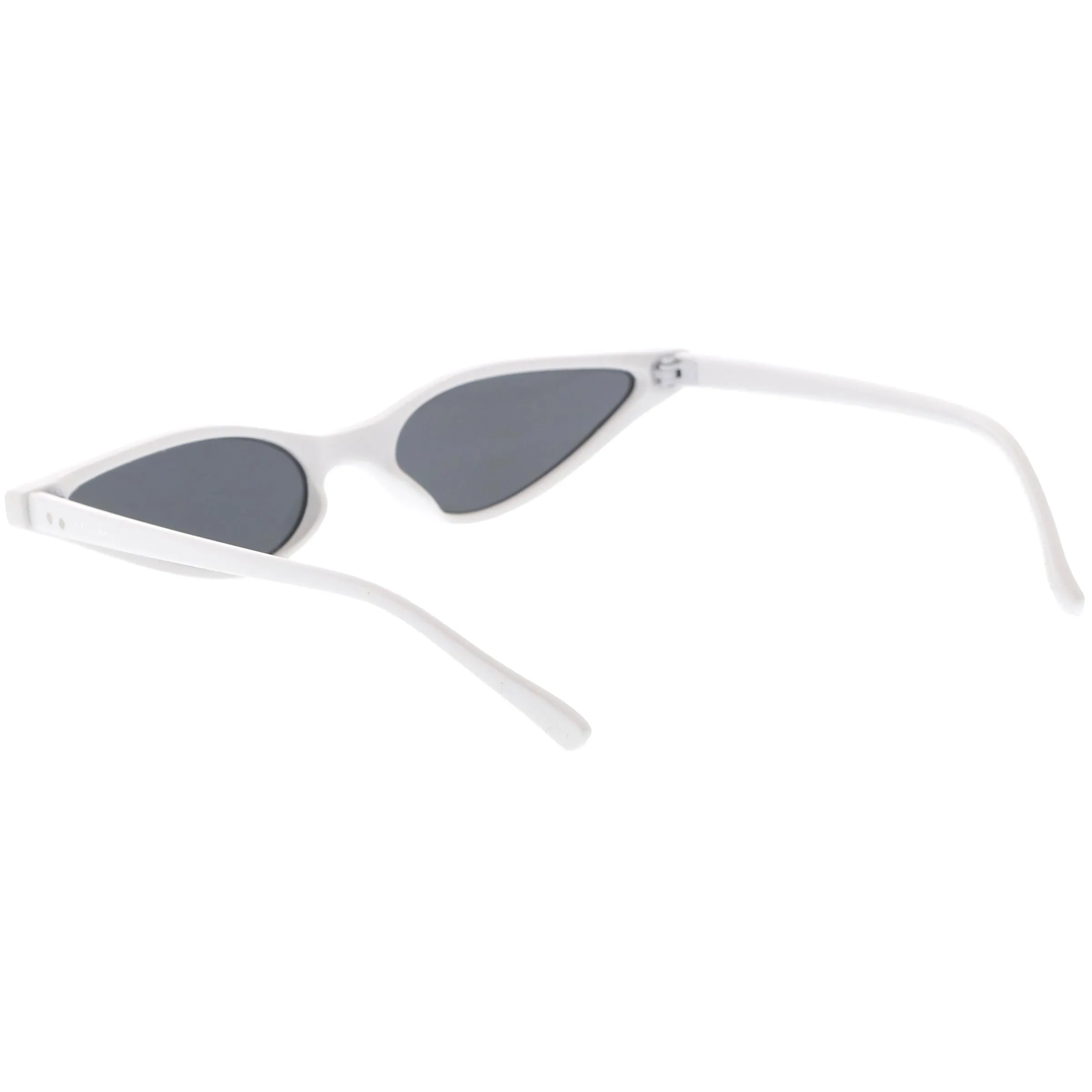 Women's Retro 1990's Thin Cat Eye Dual Rivet Sunglasses C624