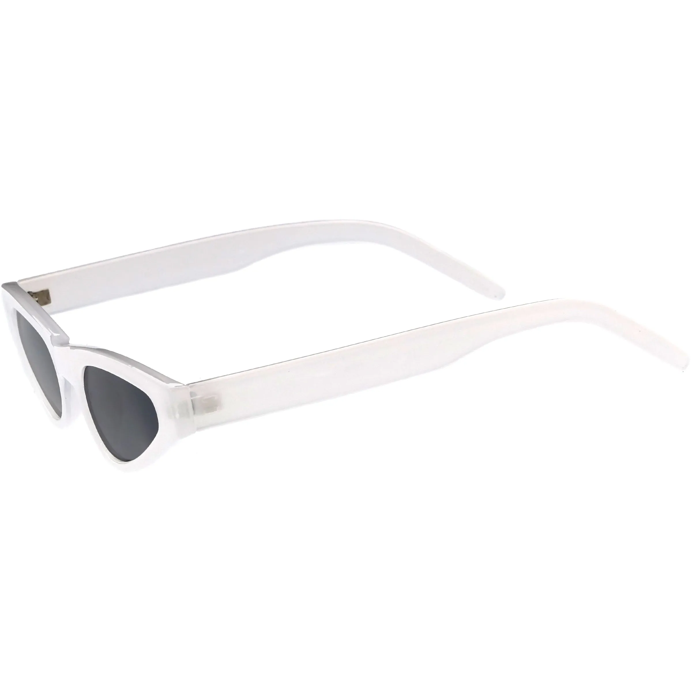Women's Small Retro Angled Thick Frame Cat Eye Sunglasses C952