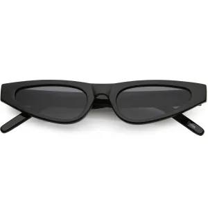 Women's Small Retro Angled Thick Frame Cat Eye Sunglasses C952