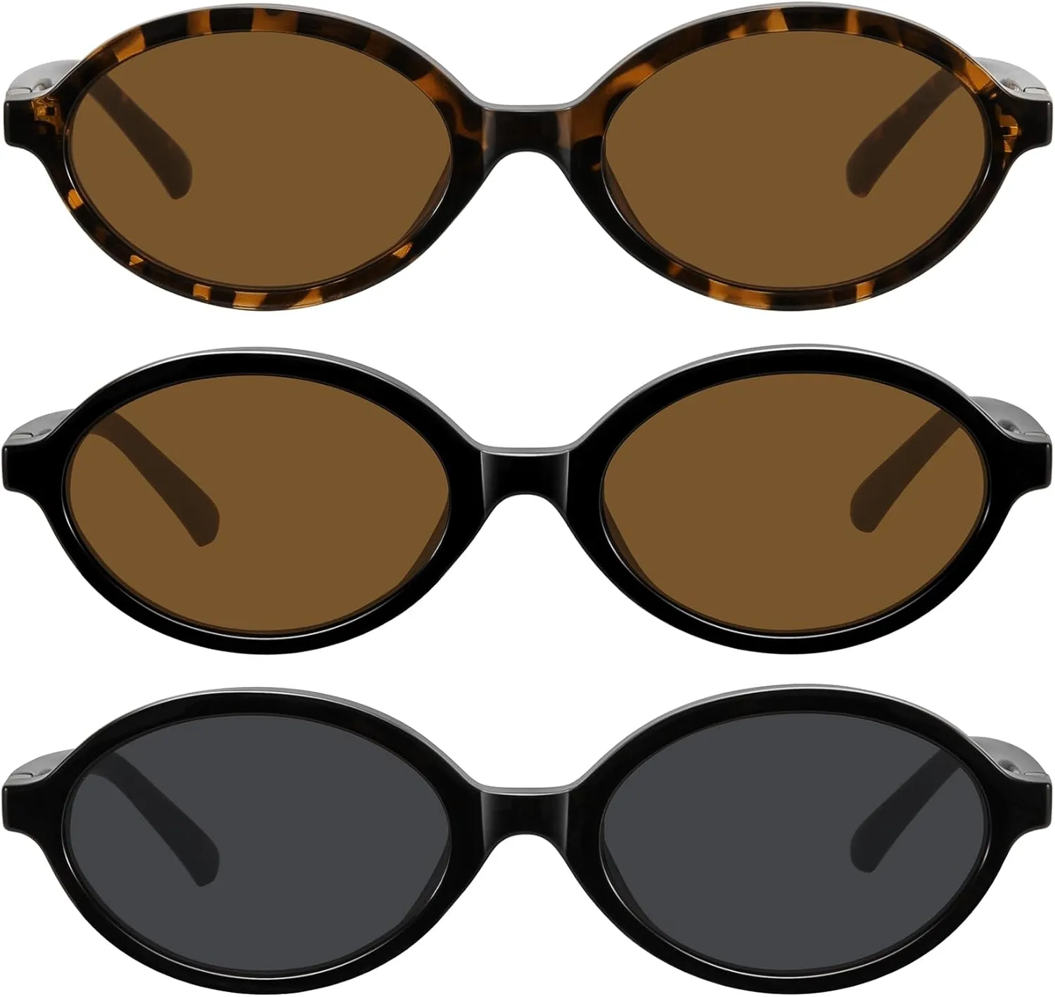WOWSUN Retro Oval Sunglasses Womens Trendy Sun Glasses Sunnies UV400 Protection