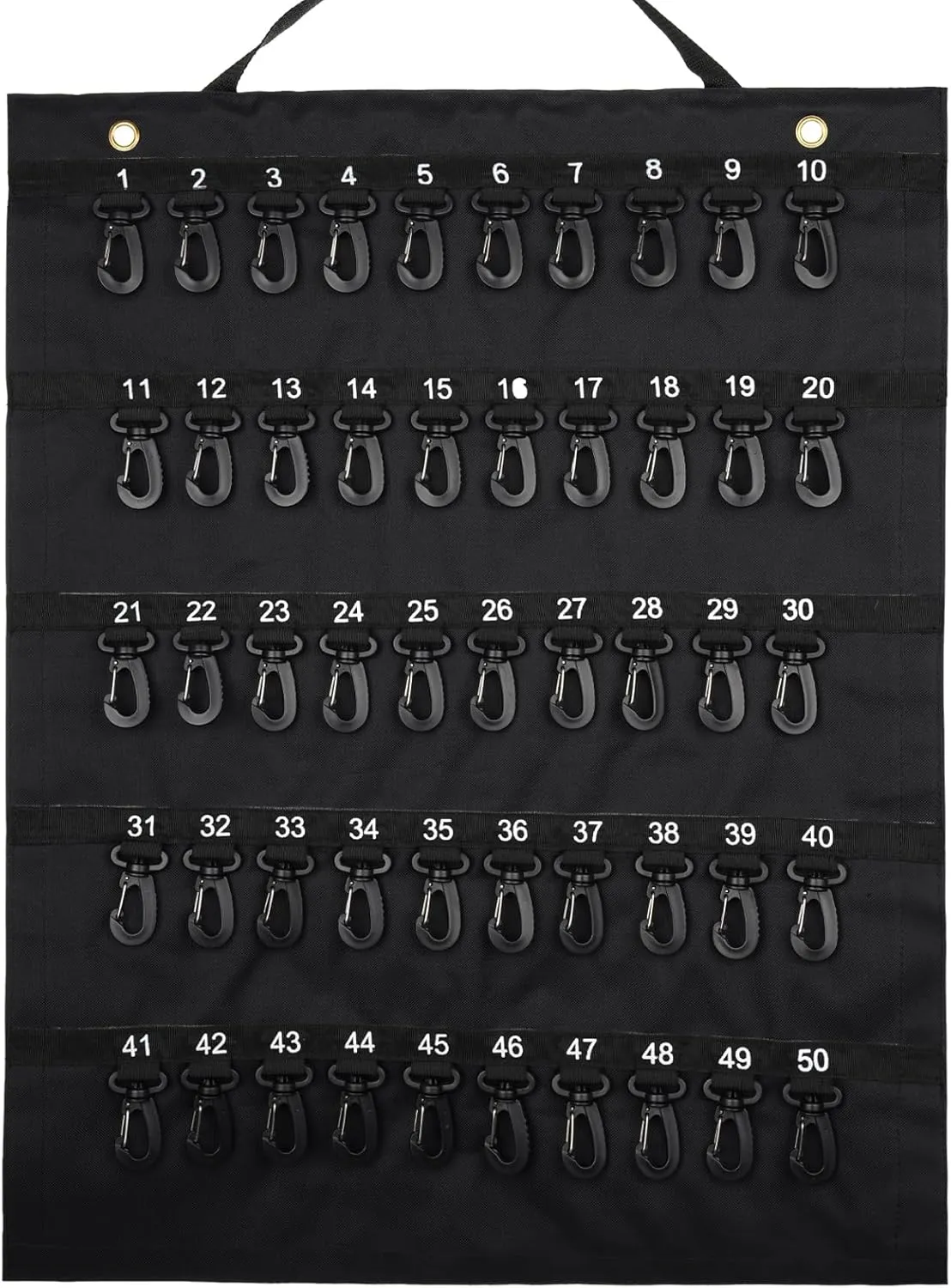Wuliim Fireproof Rollable Key Case, Portable Roll Up Key Organizer, 50 Key Hooks, Flexible Durable Vinyl & Silicone Roll Up Organizer for Car Dealership, Hotel and Real Estate