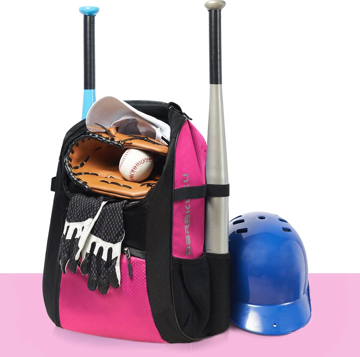 Youth Baseball Backpack, Softball Bag for Boys & Girls, Breathable T-Ball & Baseball Equipment & Gear