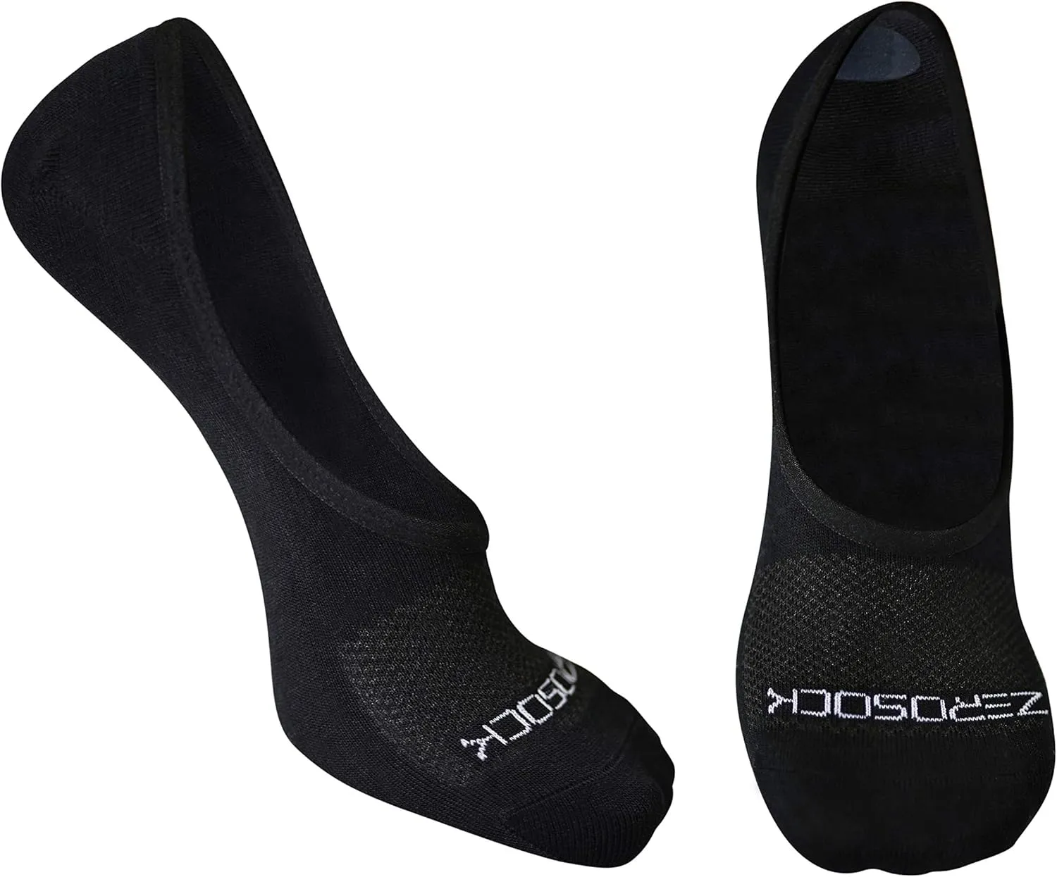 ZeroSock Bamboo Viscose Super Low Invisible Socks With Mesh Ventilation with Anti-Slip Gel Heel Grip (4 Pairs Per Box)