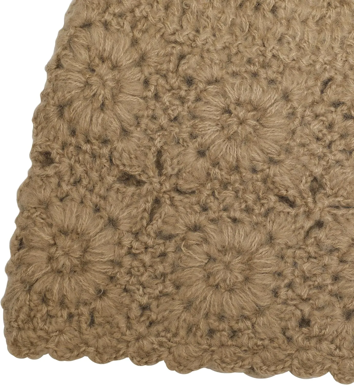 ZLYC Women Winter Knit Beanie Hat Soft Crochet Skullies Beanies with Flower Accent