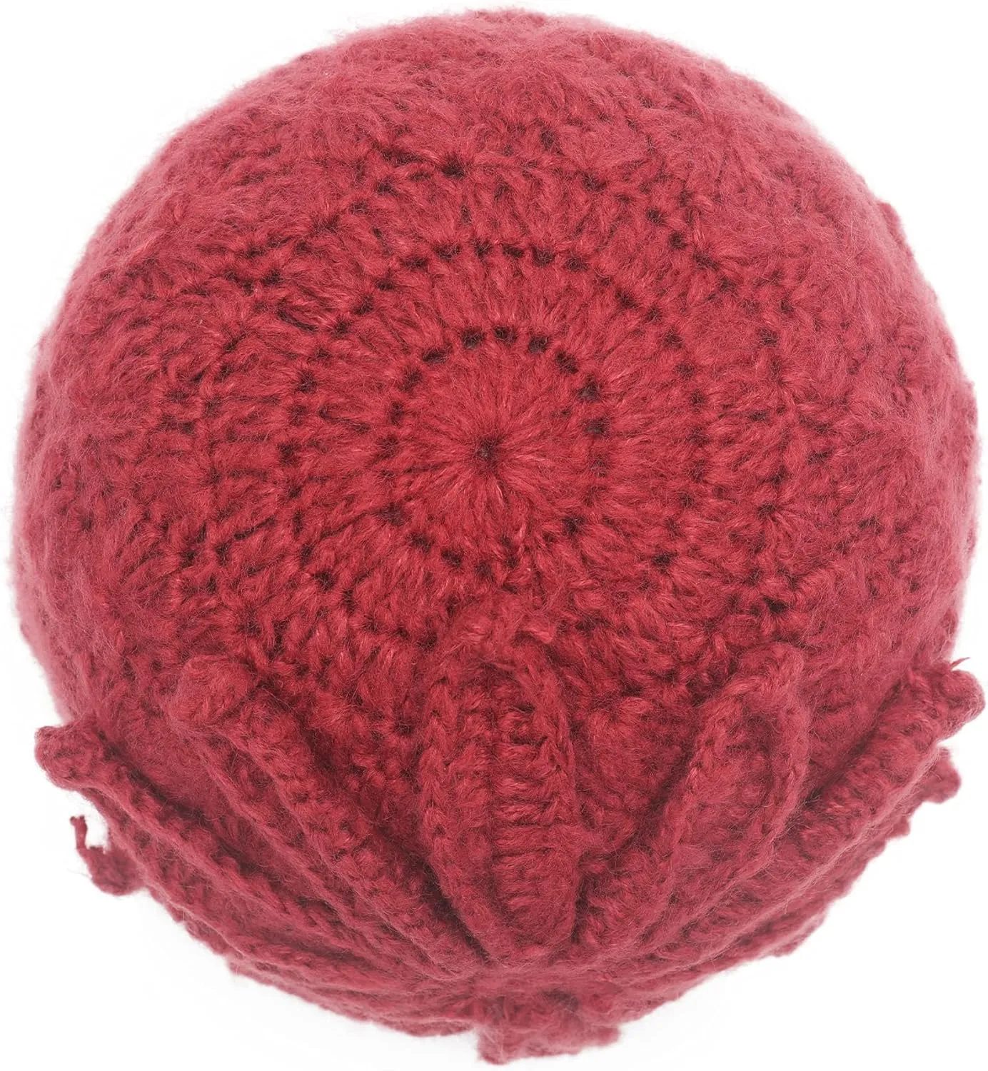 ZLYC Women Winter Knit Beanie Hat Soft Crochet Skullies Beanies with Flower Accent