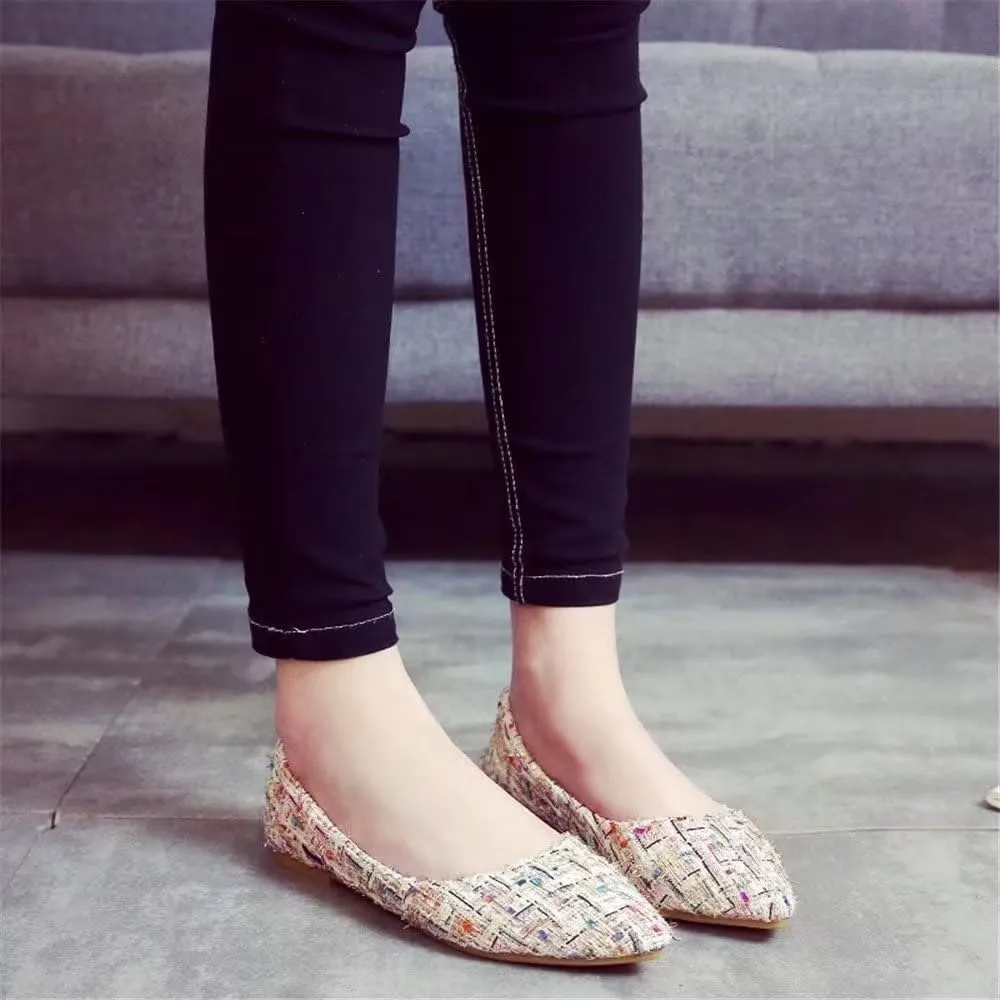 ZTWUTANG Women's Cute Round-Toe Flat Ballet Shoes Comfortable Dress Shoes for Walking