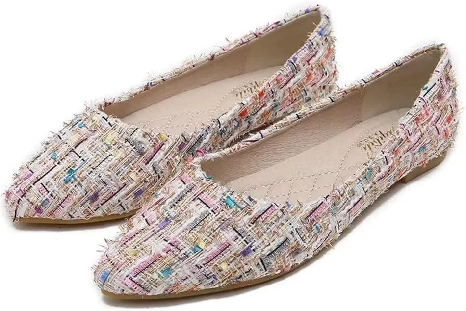ZTWUTANG Women's Cute Round-Toe Flat Ballet Shoes Comfortable Dress Shoes for Walking